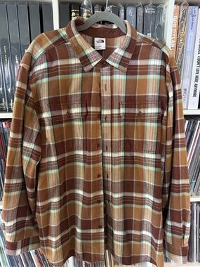 The North Face Men’s Brown Plaid Flannel Shirt